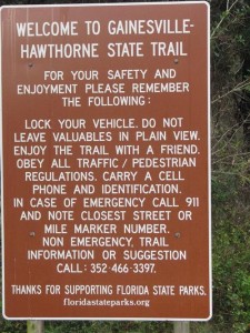 Hawthorne Trail Sign