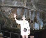 Judi at the entrance of Crocodile Cave