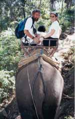 Judi & Chuck atop an elephant