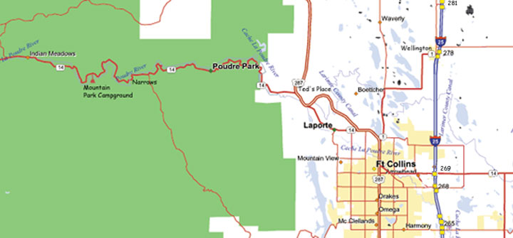 Poudre River Map